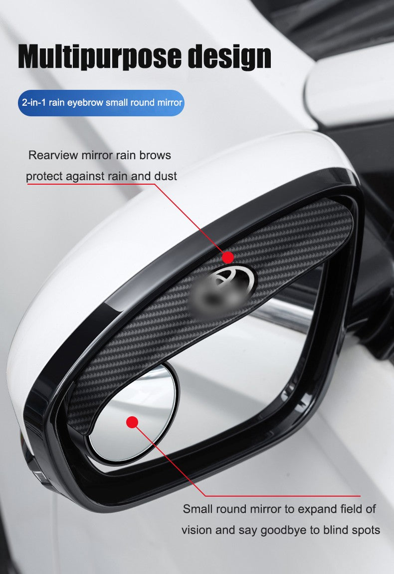 š„Hot Sellingš„ Auto Achteruitkijkspiegel Kleine Ronde Spiegel Regen Wenkbrauw (2PCS)