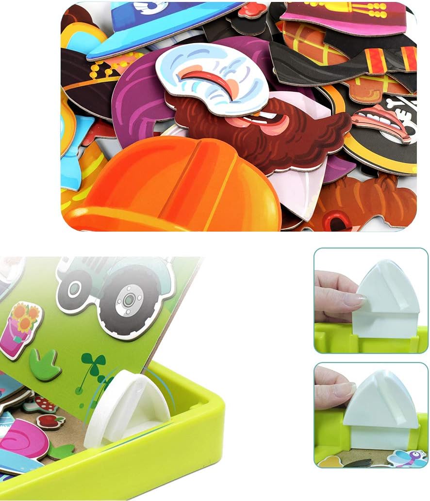 Magnetische puzzels Gezicht aankleden Reisspel Dubbelzijdig Educatief speelgoed voor kleuters
