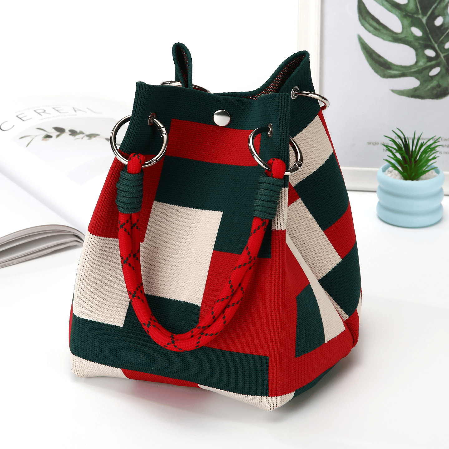 Torba typu bucket w stylu boho dla kobiet, ręcznie robiona na szydełku torba na ramię, lekka torba plażowa na lato, idealna do podróży, na co dzień i na wakacj