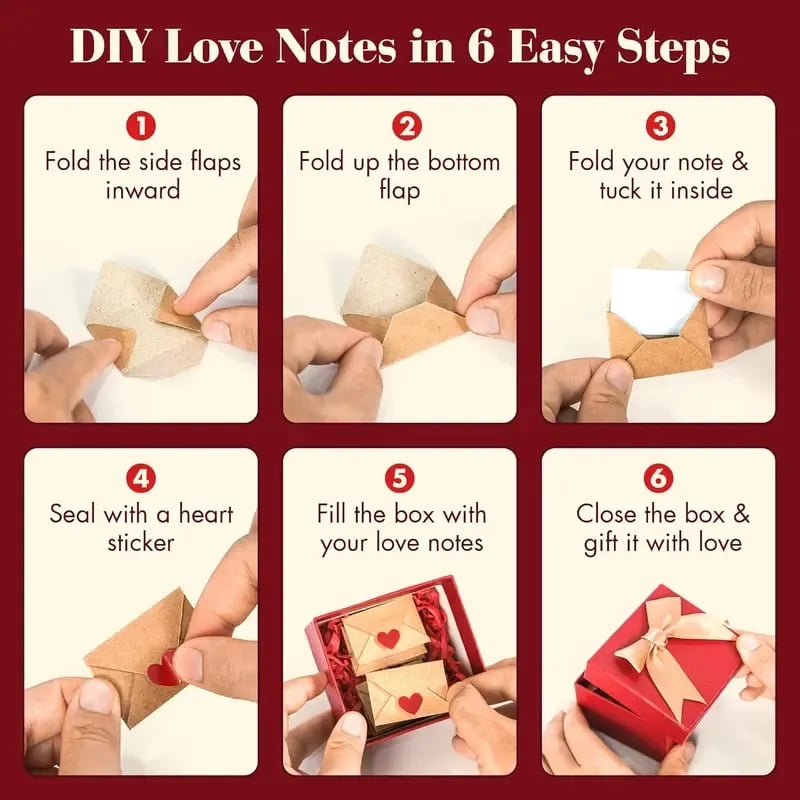 💖🌹 Pudełko na listy miłosne DIY – z kartkami i kopertami✨