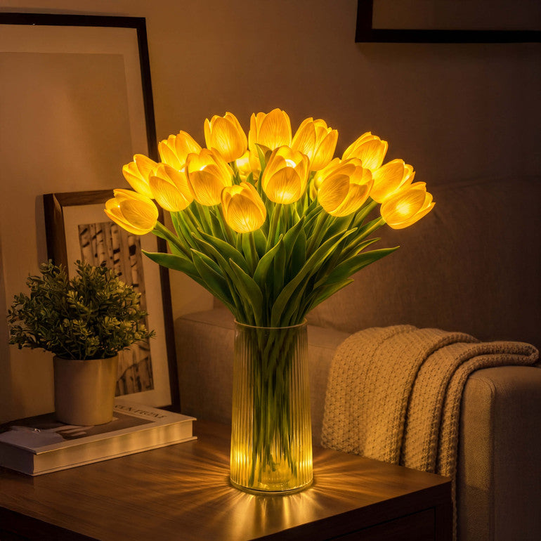 Promiennie romantyczna lampa tulipanow