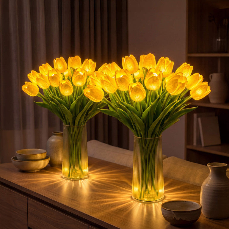 Promiennie romantyczna lampa tulipanow