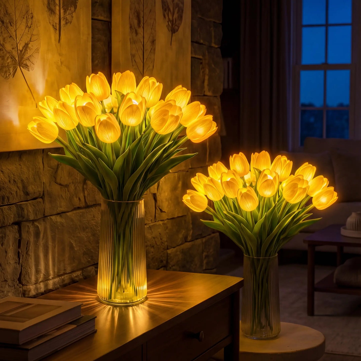 Promiennie romantyczna lampa tulipanow