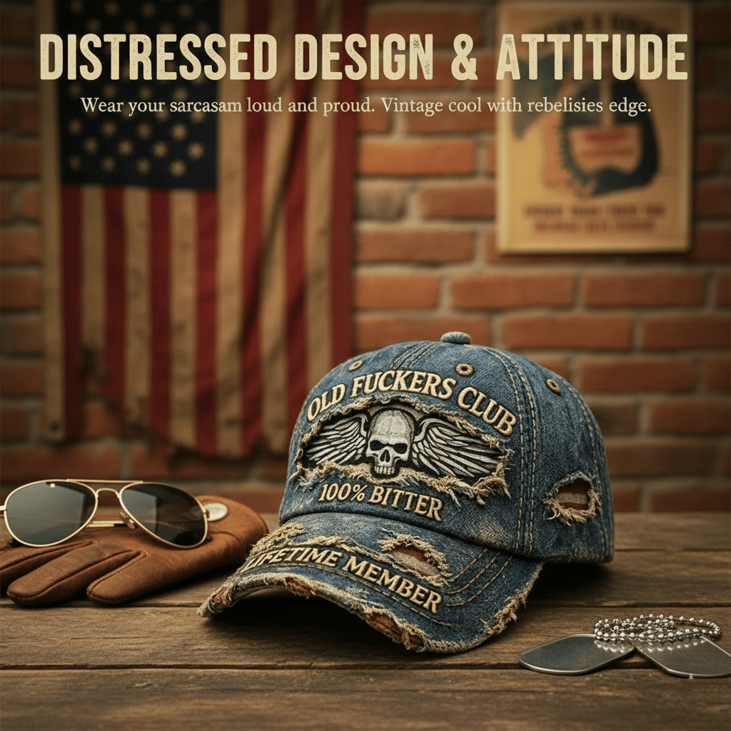🧢Old F*ckers Club – Czapka baseballowa vintage