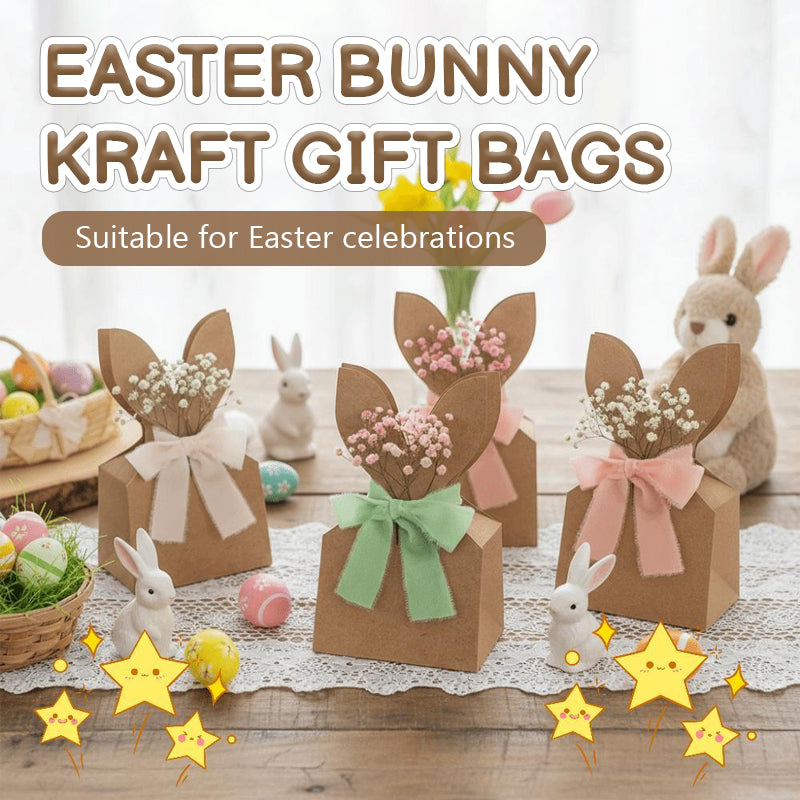 🐰 Torby prezentowe Kraft z wielkanocnym króliczkiem