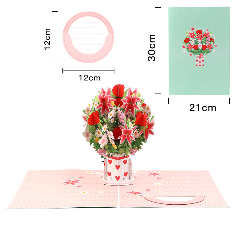 💌 Ekskluzywna oferta na Walentynki: Trójwymiarowa kartka pop-up z motywem kwitnącej wiśni – idealna pamiątka dla miłośników kartek ❤️