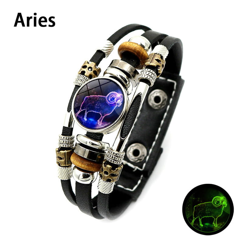 🌌 Bransoletka ze znakiem zodiaku świecąca w ciemnośc