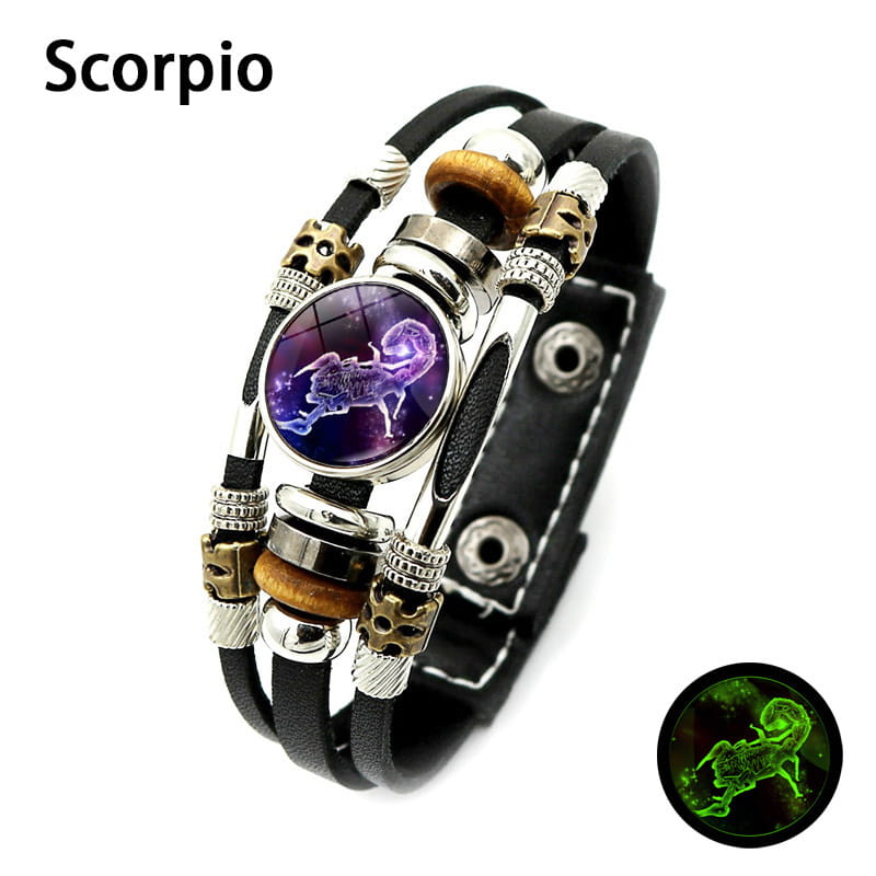 🌌 Bransoletka ze znakiem zodiaku świecąca w ciemnośc