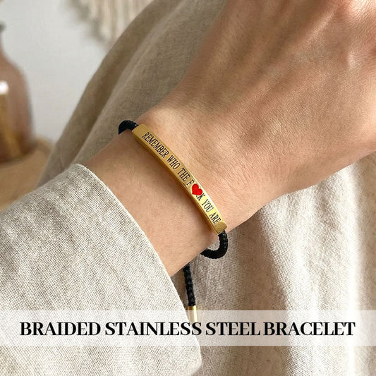 ✨📿 Bransoletka ze stali nierdzewnej – motywująca i inspirująca bransoletka z wyjmowanym nadrukiem! ✨🦾