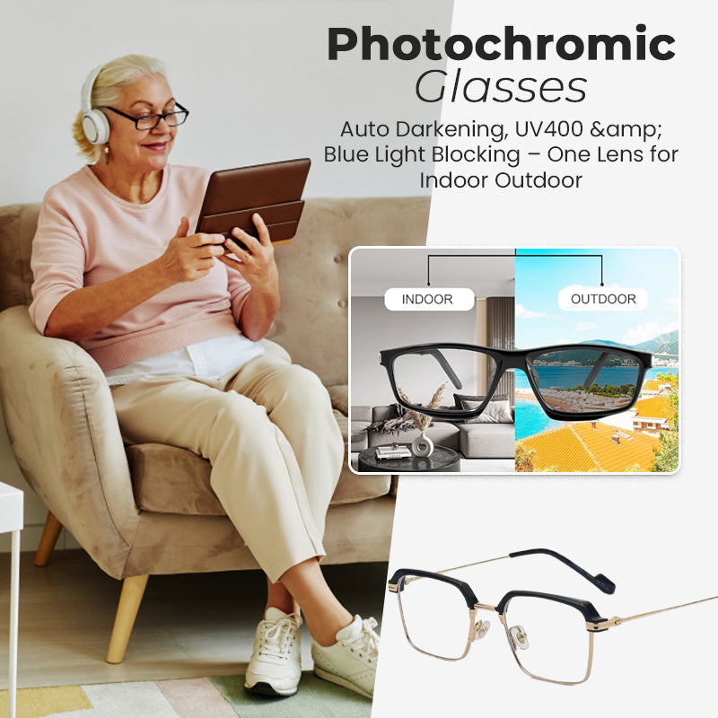 Okulary fotochromowe – automatycznie przyciemniające, blokujące niebieskie światło UV400