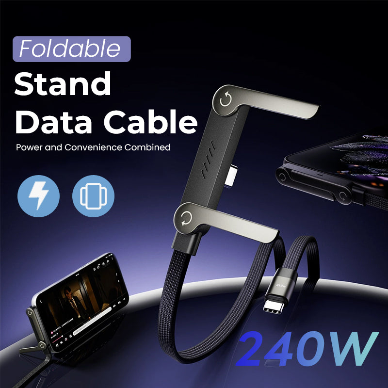 ⚡Kabel do szybkiego ładowania 240 W ze zintegrowanym, praktycznym statywem — uchwyt na telefon innebyg