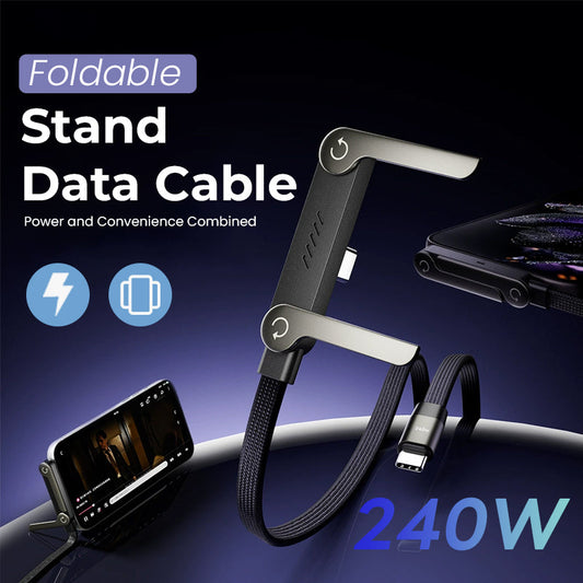 ⚡Kabel do szybkiego ładowania 240 W ze zintegrowanym, praktycznym statywem — uchwyt na telefon innebyg