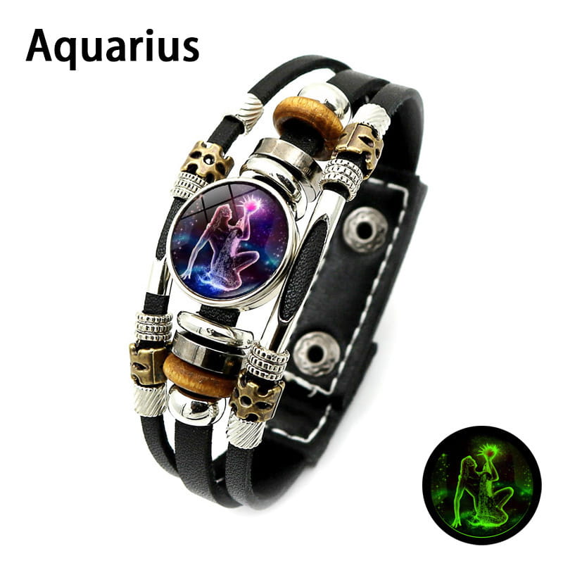 🌌 Bransoletka ze znakiem zodiaku świecąca w ciemnośc