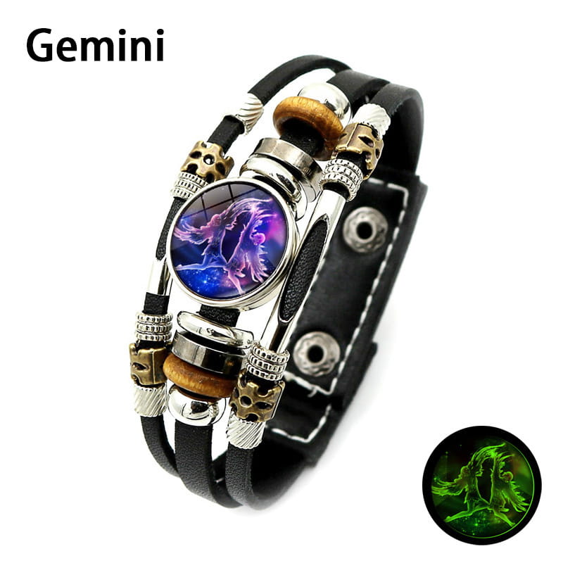 🌌 Bransoletka ze znakiem zodiaku świecąca w ciemnośc