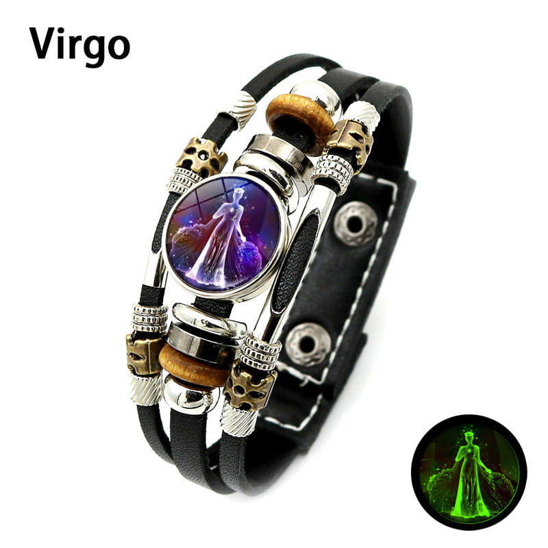 🌌 Bransoletka ze znakiem zodiaku świecąca w ciemnośc