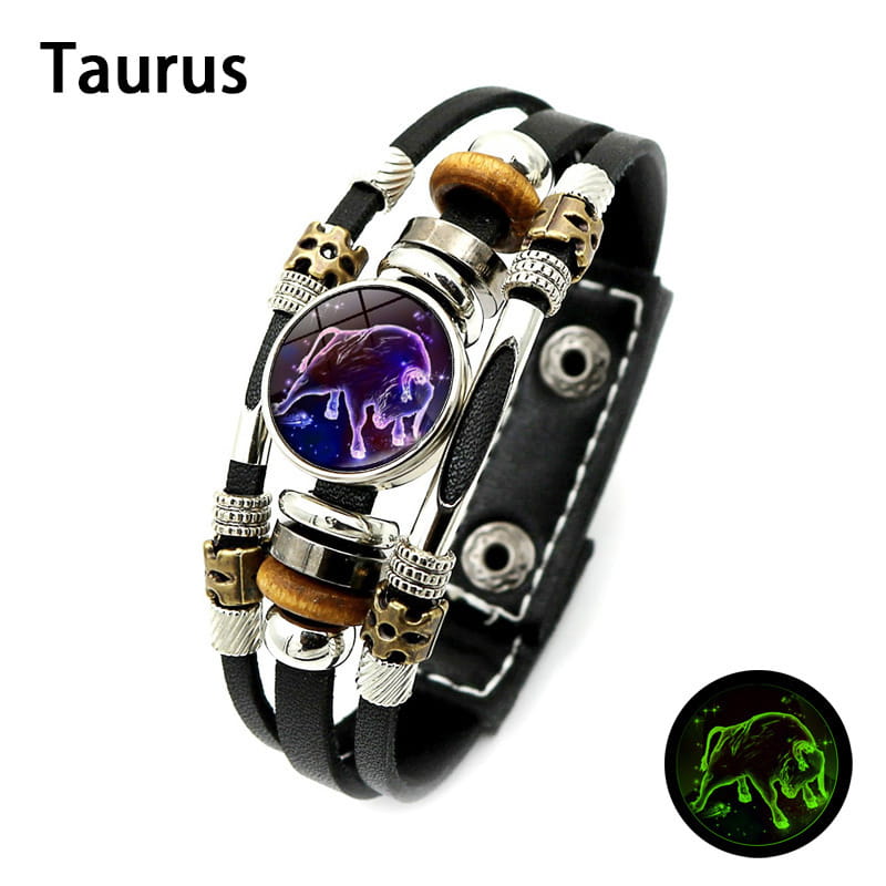 🌌 Bransoletka ze znakiem zodiaku świecąca w ciemnośc