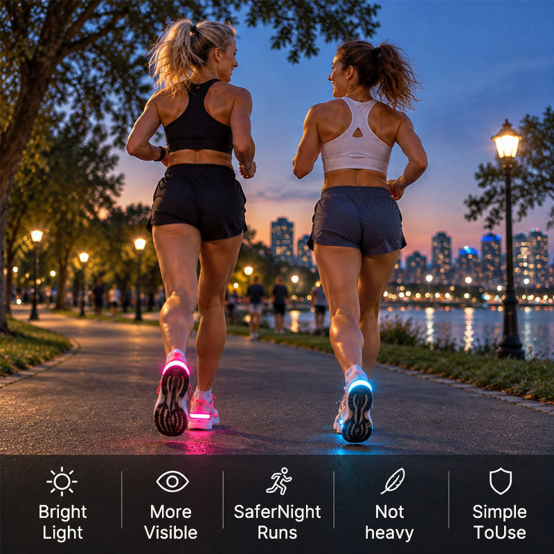 🏃‍♂️LED-Fersenlichter für Schuhe – Sichtbarkeitslichter zum Laufen und Gehe