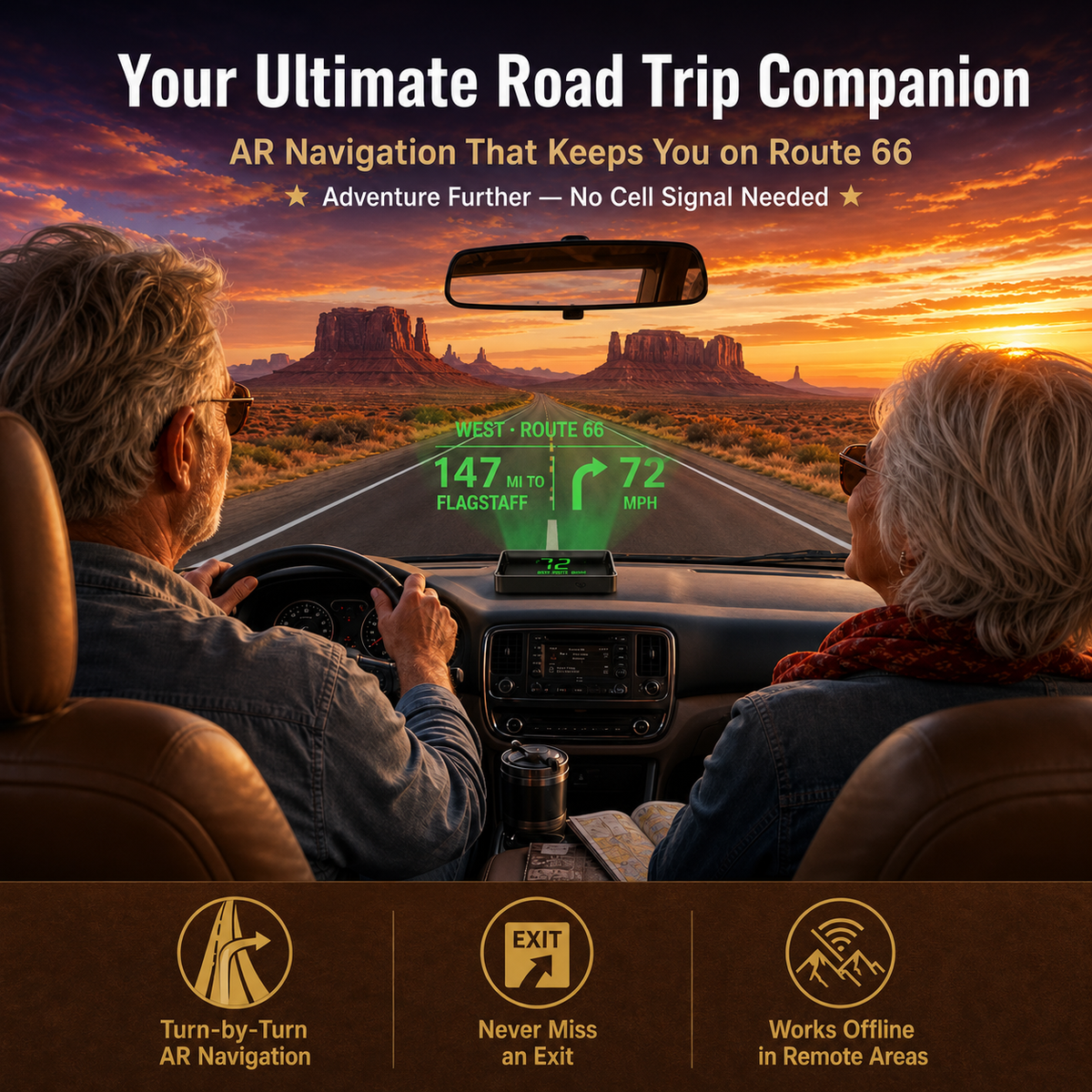 Head-Up-Display (HUD) – Auto-GPS – Digitaler Tachometer