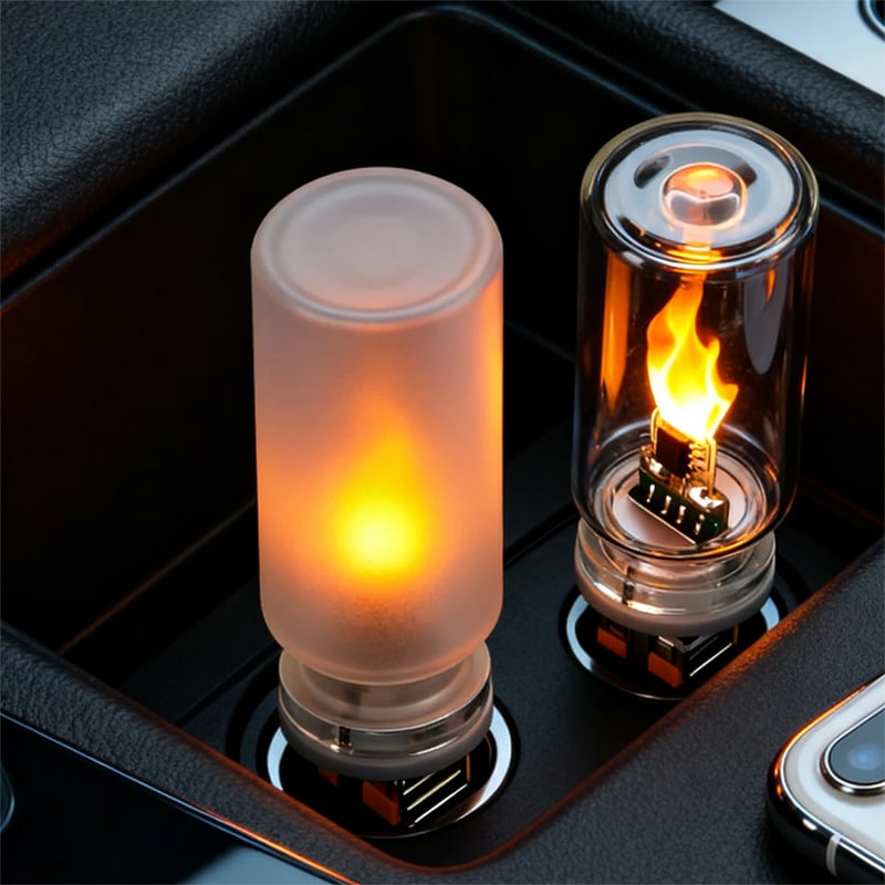 🔥USB-lampa med realistisk flamm