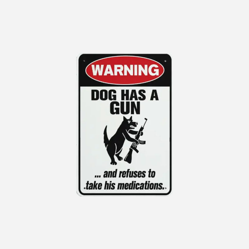 Zabawny znak ostrzegawczy z napisem „Watchdog” 🐶 – Daj swoim sąsiadom temat do rozmów!