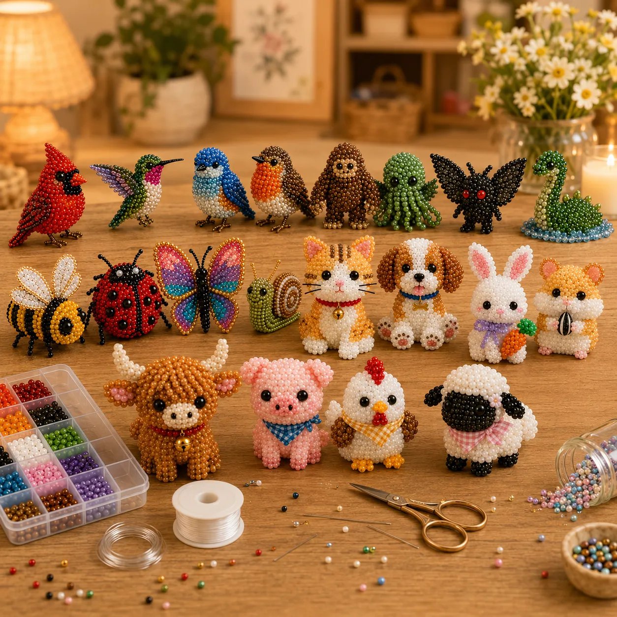 🧵✨ Mały zestaw DIY z koralikowymi zwierzątkami 3