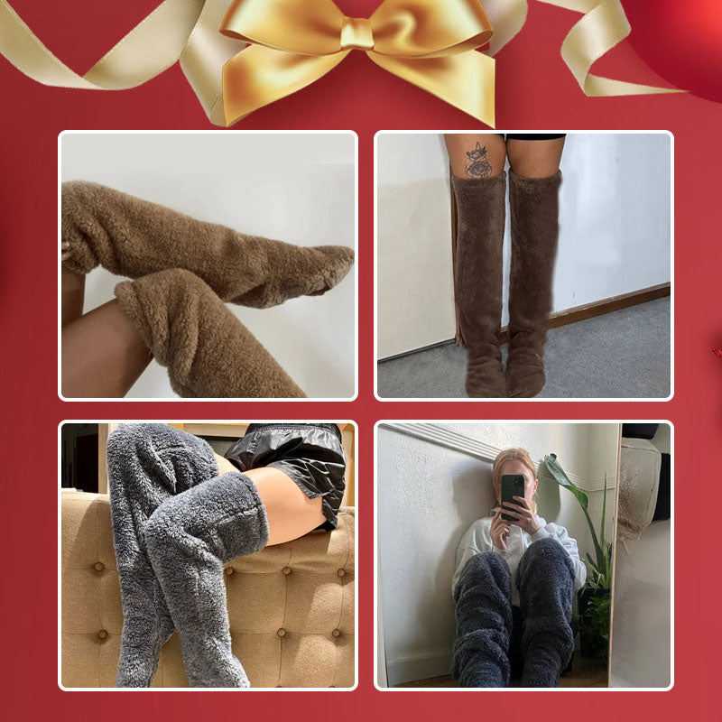 Ganzendons kniekousen voor Kerstmis