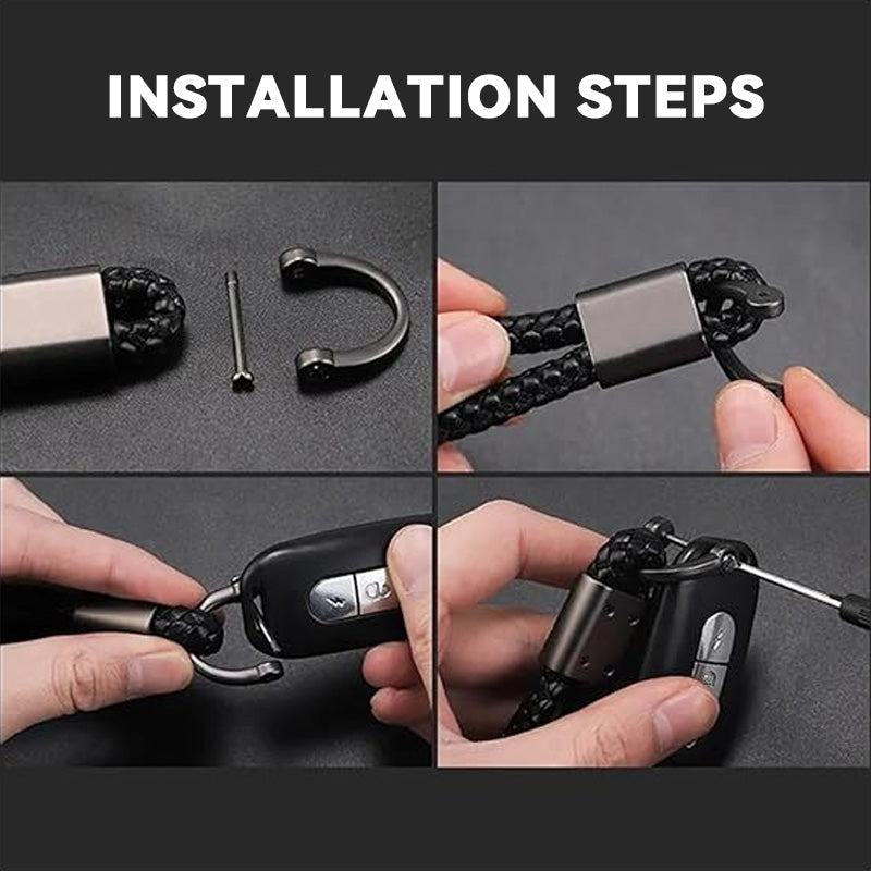 Gevlochten touw sleutelhanger
