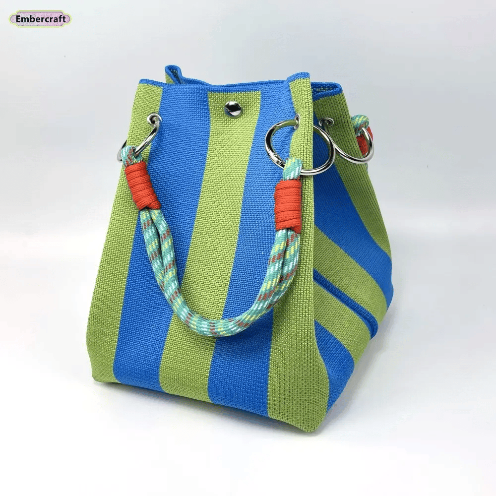 Torba typu bucket w stylu boho dla kobiet, ręcznie robiona na szydełku torba na ramię, lekka torba plażowa na lato, idealna do podróży, na co dzień i na wakacj