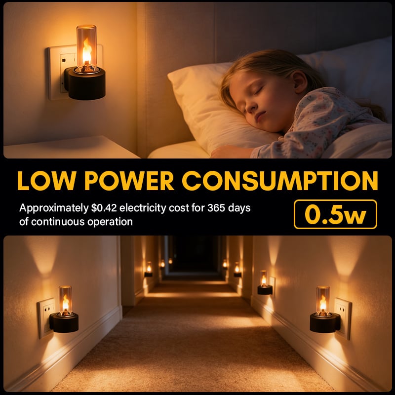 🔥USB-lampa med realistisk flamm
