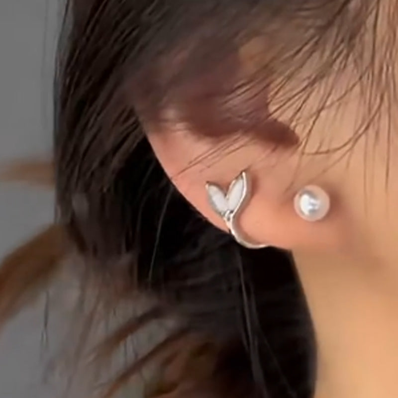 2024 Nieuw model kattenoog stenen Fishtail pareloorbellen