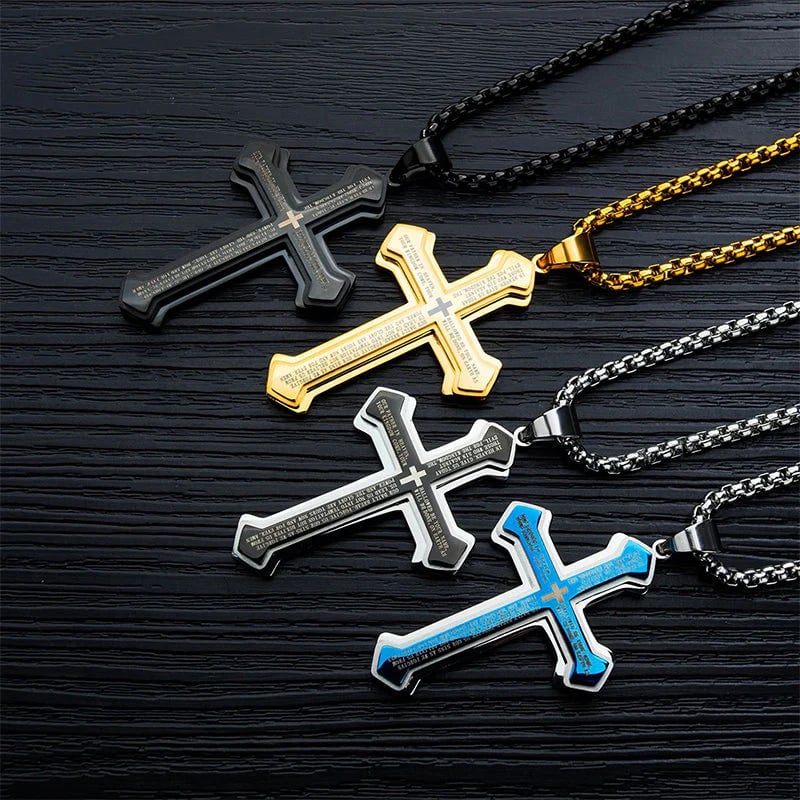 ✝️ Kreuz-Halskette mit dem Vaterunser