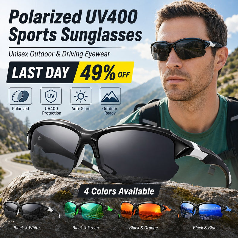 Spolaryzowane okulary sportowe UV400 - okulary unisex do życia na świeżym powietrzu i jazd