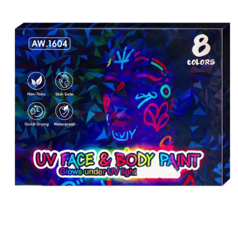 🥳WIELKA WYPRZEDAŻ 2026💞Sprzedano ponad 50 000 sztuk!🎁Zestaw świecących markerów UV do malowania twarzy i ciał