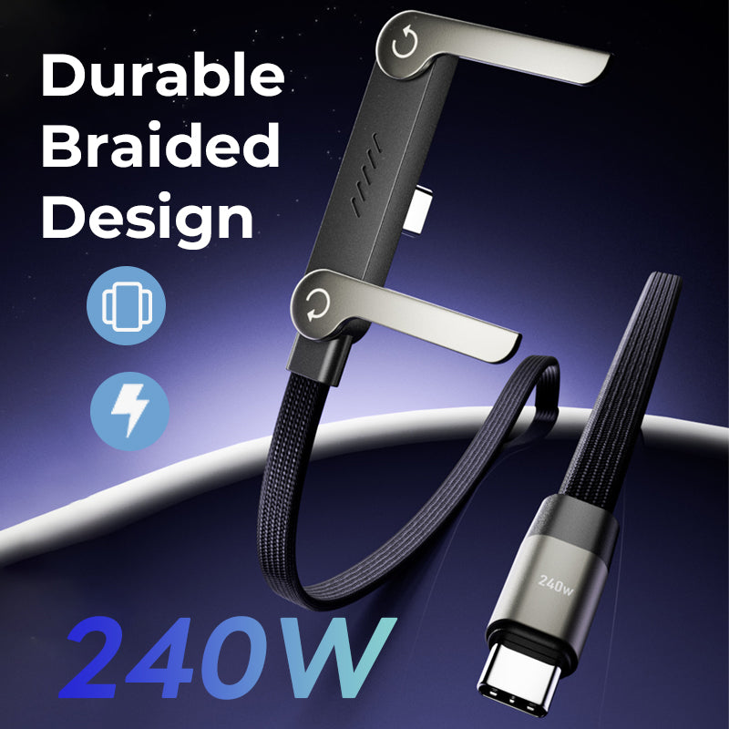 ⚡Kabel do szybkiego ładowania 240 W ze zintegrowanym, praktycznym statywem — uchwyt na telefon innebyg