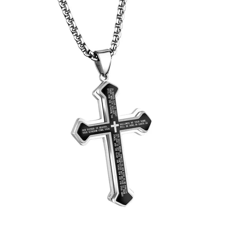✝️ Kreuz-Halskette mit dem Vaterunser