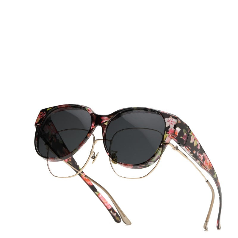 🕶 Nowe okulary przeciwsłoneczne w kształcie kocich oczu w bardzo dużym rozmiarze, z soczewkami polaryzacyjnymi i ochroną UV40