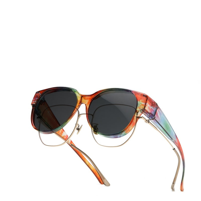 🕶 Nowe okulary przeciwsłoneczne w kształcie kocich oczu w bardzo dużym rozmiarze, z soczewkami polaryzacyjnymi i ochroną UV40