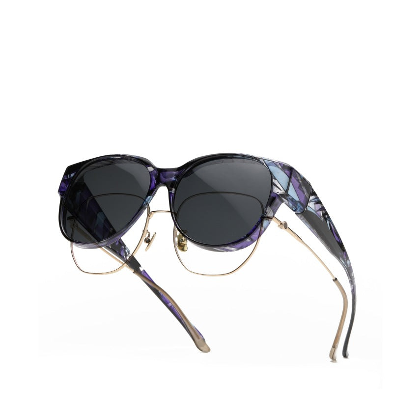 🕶 Nowe okulary przeciwsłoneczne w kształcie kocich oczu w bardzo dużym rozmiarze, z soczewkami polaryzacyjnymi i ochroną UV40