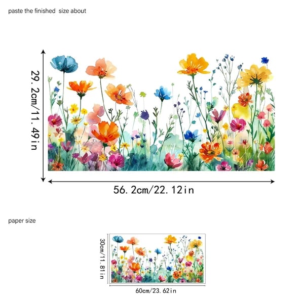Kup 2, a 1 dostaniesz gratis💐Kolorowa naklejka na okno z bukietem kwiatów💞