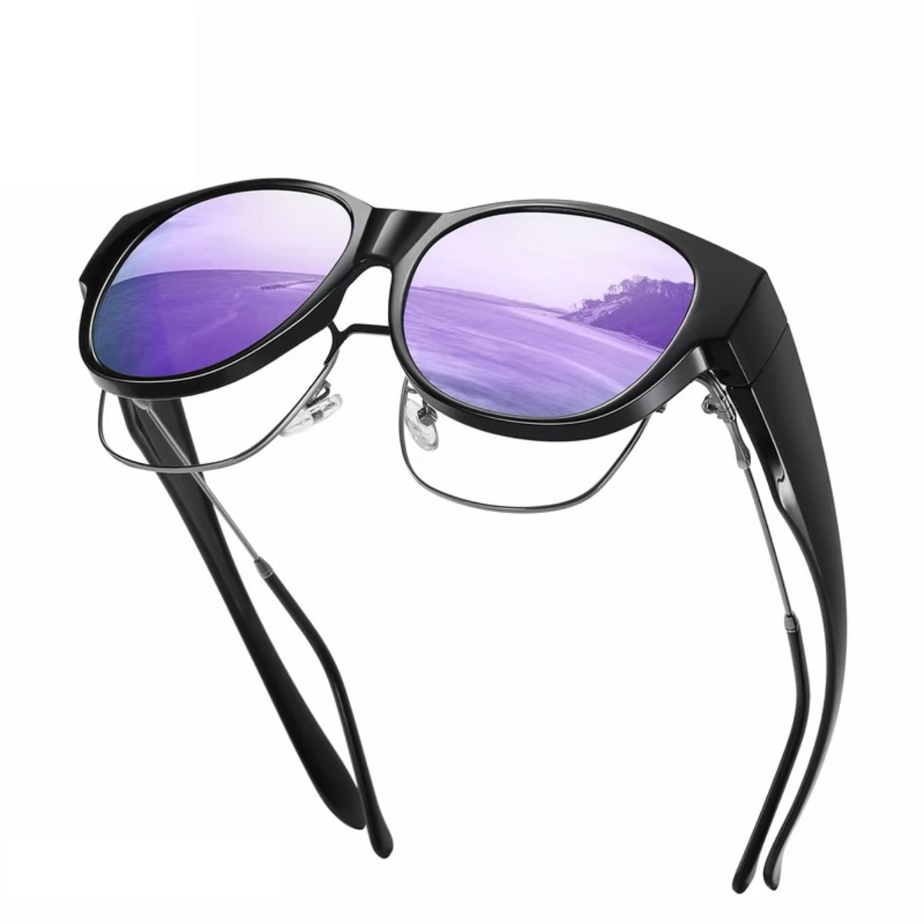 🕶 Nowe okulary przeciwsłoneczne w kształcie kocich oczu w bardzo dużym rozmiarze, z soczewkami polaryzacyjnymi i ochroną UV40