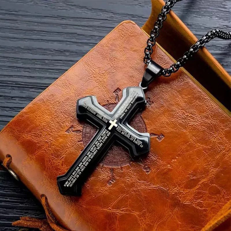 ✝️ Kreuz-Halskette mit dem Vaterunser