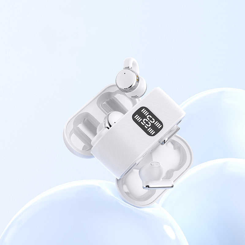 Bezprzewodowe słuchawki Bluetooth 2 w 1 z klipsami do uszu i zatyczkami do uszu | 30 godzin odtwarzania