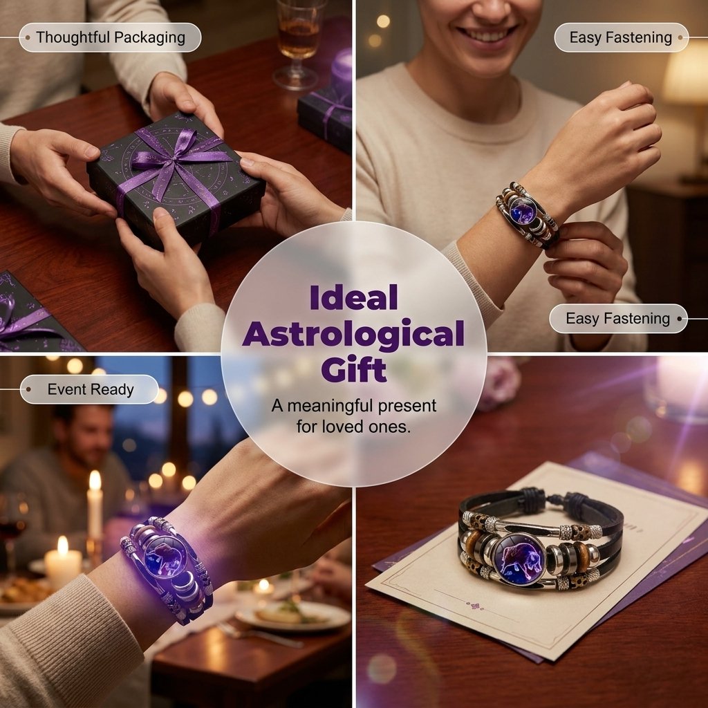 🌌 Bransoletka ze znakiem zodiaku świecąca w ciemnośc