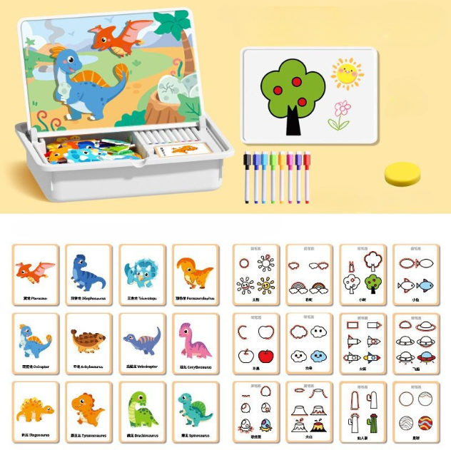 Magnetische puzzels Gezicht aankleden Reisspel Dubbelzijdig Educatief speelgoed voor kleuters