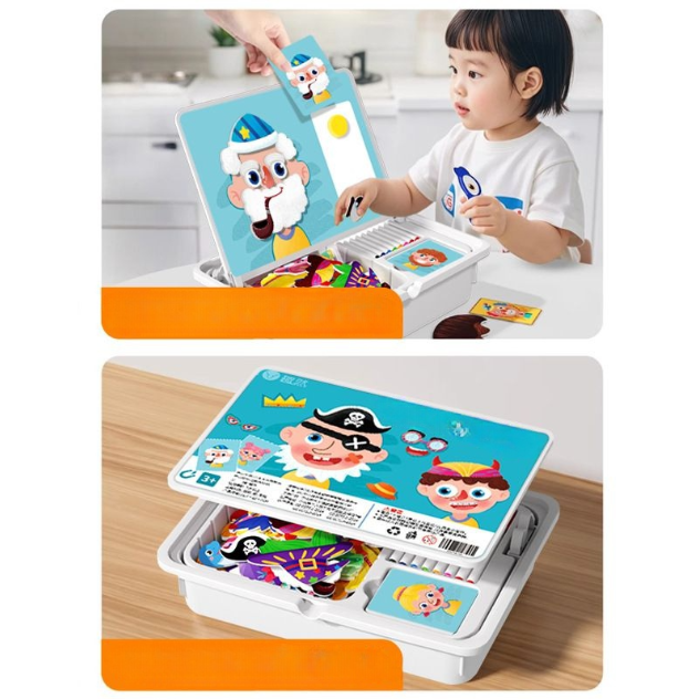 Magnetische puzzels Gezicht aankleden Reisspel Dubbelzijdig Educatief speelgoed voor kleuters