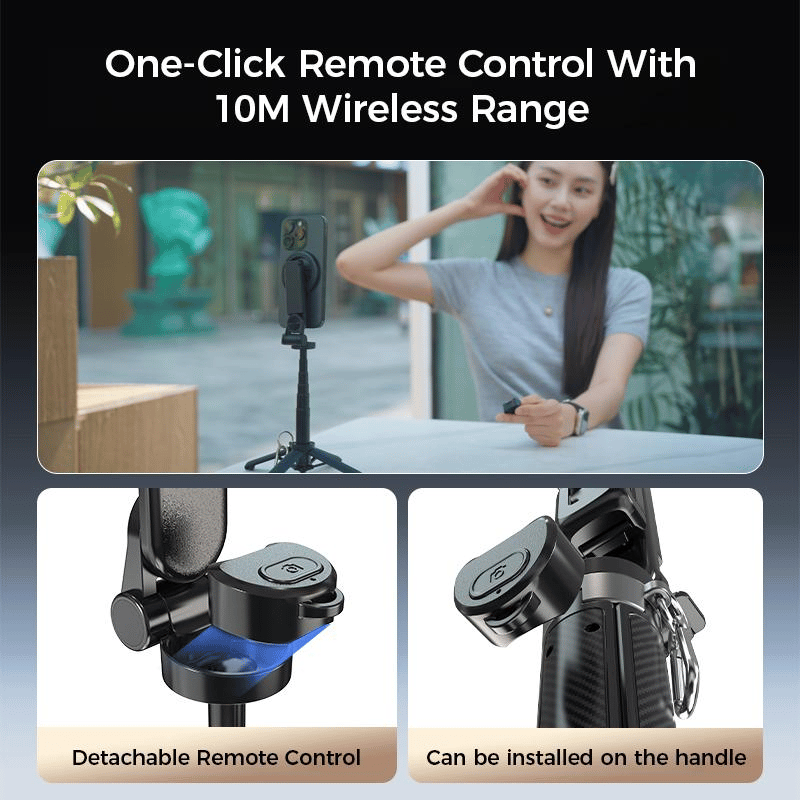🏆50% korting voor een beperkte tijd✨4-in-1 multifunctionele selfiestick met 360° rotatie en magneet