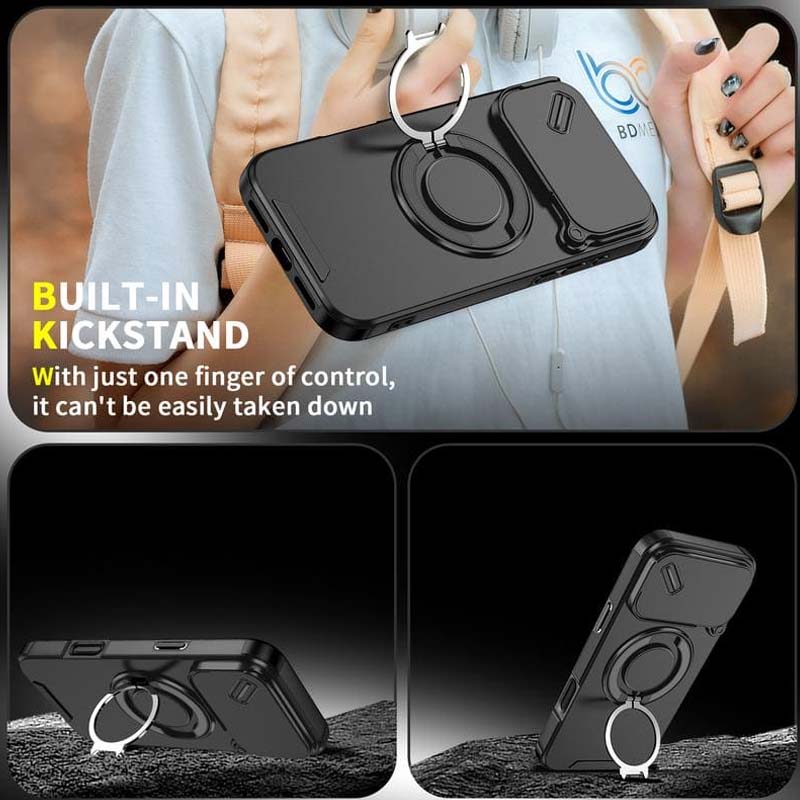 🔥 OSTATNIA PROMOCJA - 50% ZNIŻKI 🔥 Magnetyczne etui na telefon z podstawką w kształcie pierścienia do iPhone'a