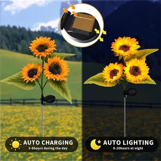 🌻 50% ZNIŻKI! ☀️ Wodoszczelne lampy solarne słonecznik – realistyczne płatki, klasa szczelności IP65, automatyczne włączanie na 8-12 h ☀️🌻